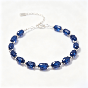 Royal Blue Beaded Statement Bracelet
