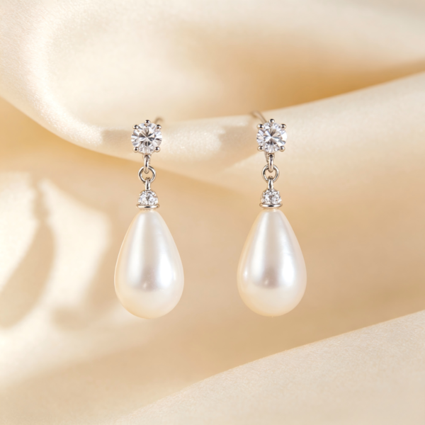 Classic Long Pearl Dangle Earrings
