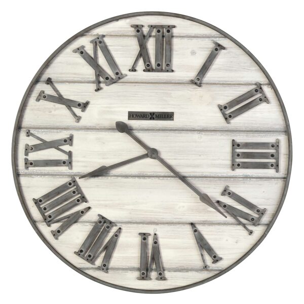 Aged Wood Roman-Numeral Wall Clock
