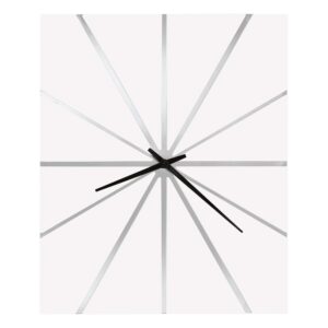 White Starburst Square Wall Clock — view 2